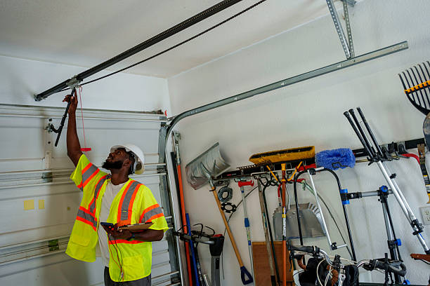 Professional Garage Door Maintenance technician working in Columbus, MT